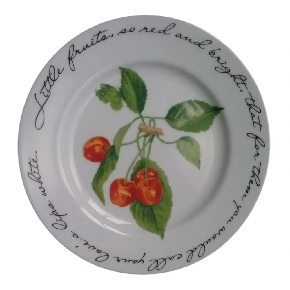 Williams - Sonoma Orchard Suite Cherry Peach Pear - Luncheon / Dessert Plates